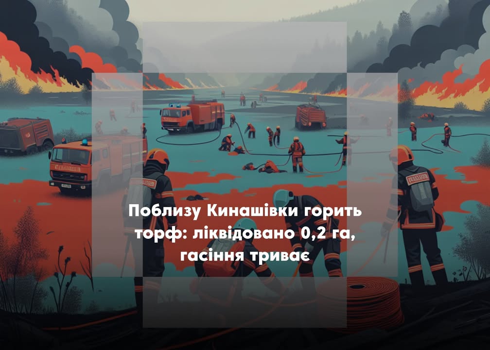 У Борзнянській громаді триває гасіння торф’яної пожежі площею 3 гектари