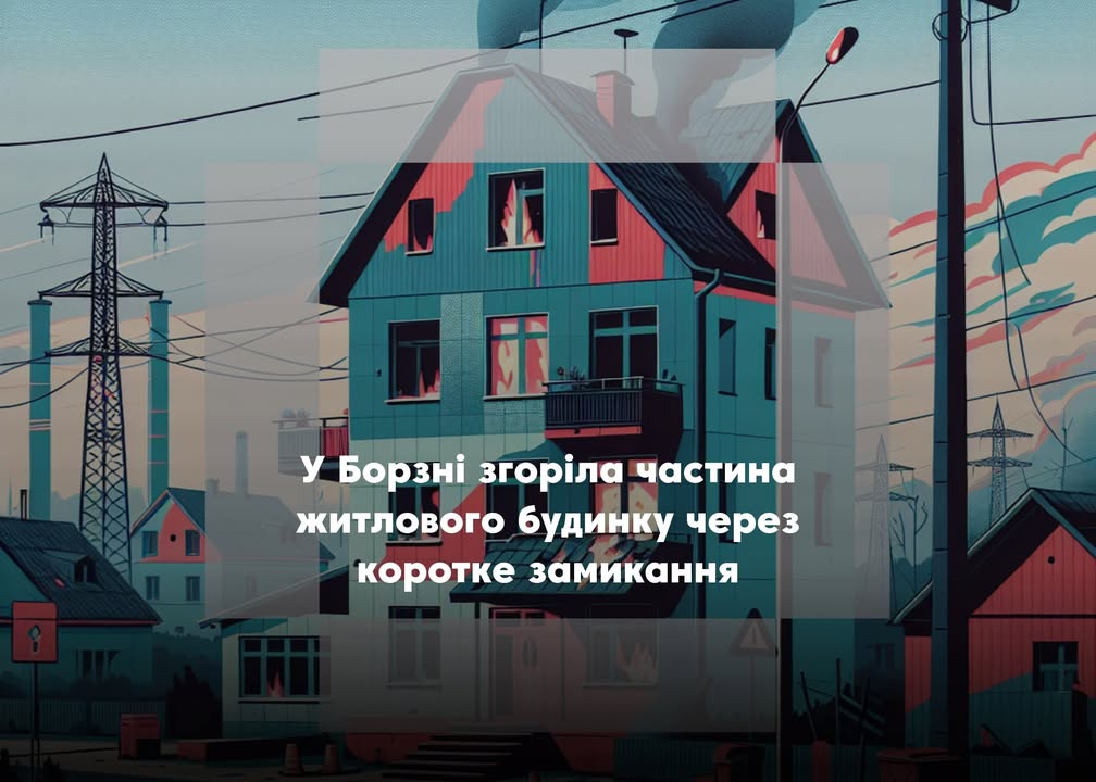 У Борзнянській громаді внаслідок пожежі пошкоджено житловий будинок