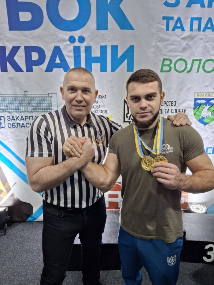 Борзнянець Назарій Остапчук виборов два «золота» на Кубку України з параармреслінгу