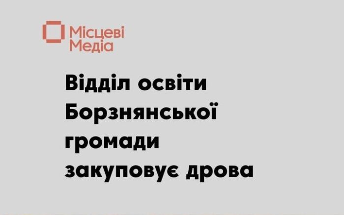Відділ освіти Борзнянської громади планує закупити дров’яну деревину на майже 2 млн гривень